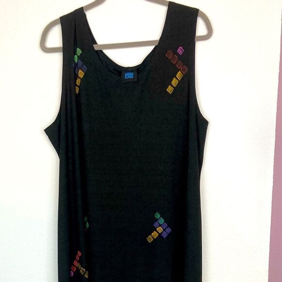 JG’s Mad Lab maxi dress w/ bright geometric artistic accents runs big💐 - Picture 7 of 12